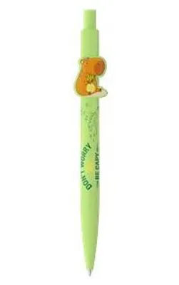 Obrázek produktu pro Kuličkové pero "Capybara", modrá, 0,8 mm, stiskací mechanismus, pastelově zelené tělo,ICO 9010198001
