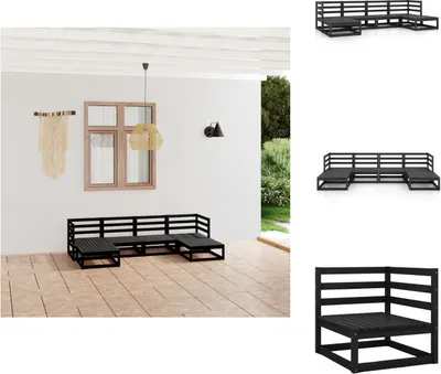 Produktbild von vidaXL 6-tlg. Garten-Lounge-Set Massivholz Kiefer -  Gartenmöbel-Sets
