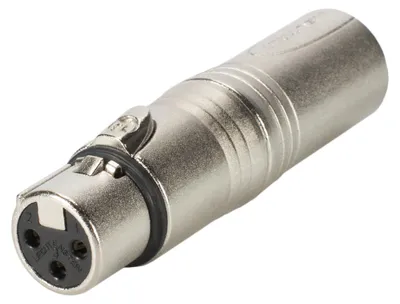 Produktbild von NEUTRIK® Adapter | XLR 3-pol male/XLR 3-pol female gerade, silbergrau