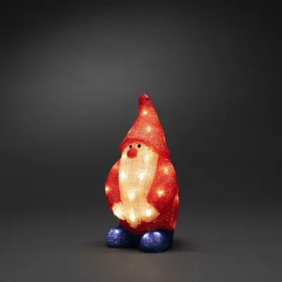 Immagine prodotto di Konstsmide LED Babbo Natale in acrilico, 32 diodi bianco caldo, 24V, per esterni (IP44), cavo bianco - 6242-103