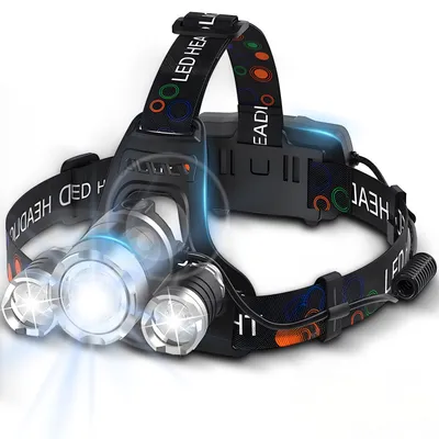 Produktbild von LED Stirnlampe Super Hell Kopflampe COB XPE Taschenlampe 4 Modi Stirnleuchte Bright Wasserdicht Wiederaufladbar Akku Erwachsene Kinder Camping Retoo