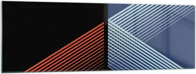 Produktbild von Bilder auf glas - Einteilig - Abstraktion Schwarz Blau - 160x50cm - Glasbilder - Wandbilder - Bilder - zum Aufhängen bereit - Wanddekoration aus Glas - Glas Bilder - Wandbild auf Glas - GAB160x50-4458