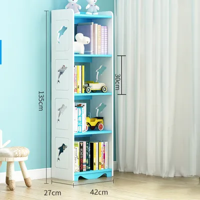 Produktbild von 360Home Regal Kinderbuchregal einfaches Bücherregal blau Klein 5 Ebenen