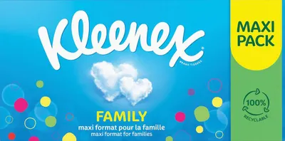 Image de Boîte Family 128 Mouchoirs Blancs - Kleenex
