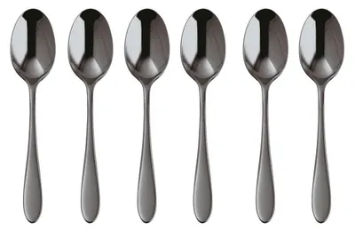 Productafbeelding van Sambonet Velvet Edelstahl/PVD 2Black Set 6 Mokkalöffel S0196-S00595-S0013 52712KA7