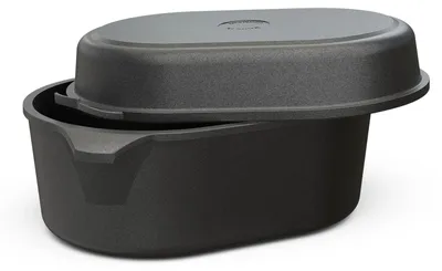 Produktbild von Hoffmann Bräter 2in1 32x22 cm Aluguss Antihaft Grilldeckel Induktion