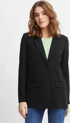 Produktbild von fransa FRLANO Damen Blazer Longblazer Jacke mit Reverskragen und Knopf mit Stretch