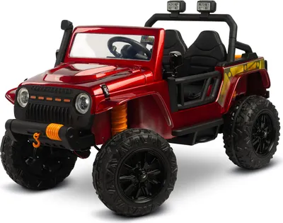Produktbild von TOYZ, Kinder Elektroauto, 4x12V Motoren 45 W, mit Fernbedienung, LED, Ringo Rot