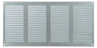 Produktbild von Lüftungsgitter, 400 x 200 mm, verzinkt, mit Insektenschutz