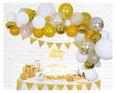 Image de Set guirlande de ballons or, 71 pièces