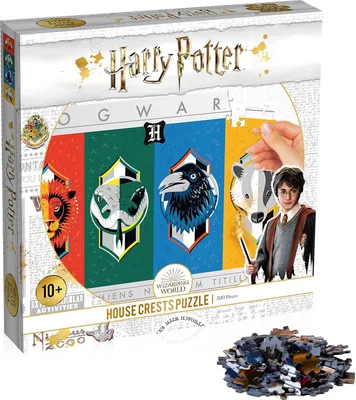 Obrázok produktu pre Puzzle 500 Harry Potter House Crest Herby