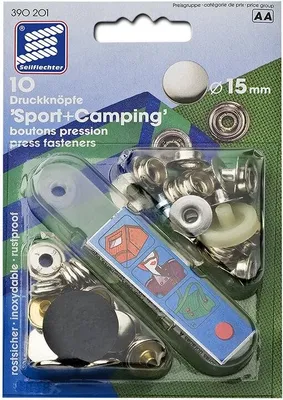 Zdjęcie produktu dla Zatrzaski. 15 mm. 10 sztuk w blistrze