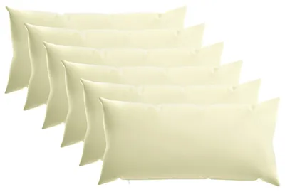 Obrázok produktu pre vidaXL Vankúšový poťah, 6 ks, farba krémová, 40 x 70 cm, materiál: polyester