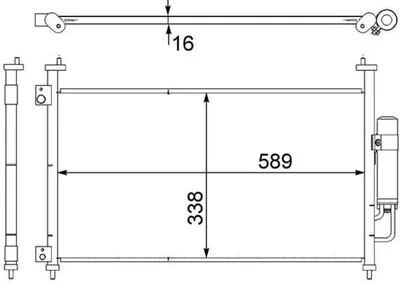Produktbild von MAHLE AC 464 000S Kondensator Klimaanlage Klimakondensator für HONDA CIVIC VIII Hatchback (FN, FK) +Trockner