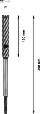 Immagine prodotto di Punta per armatura PRO SDS plus, 22 x 120 x 300 mm