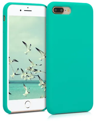 Produktbild von kwmobile Handyhülle für Apple iPhone 7 Plus / iPhone 8 Plus Hülle - Case Silikon - Kabelloses Laden - Schutzhülle Cover in Türkis