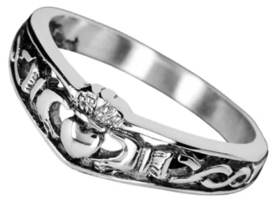 Produktbild von Claddagh Ring Edelstahl: Herz mit Krone 54 (17.2 mm Ø)