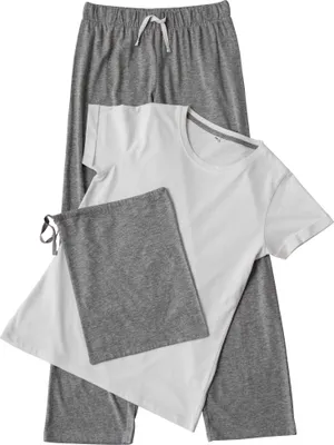 Produktbild von Towel City Damen Pyjama T-Shirt und Hose Set RW5461 (XL) (Weiß/Grau Meliert)