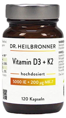 Produktbild von Vitamin D3 5000 + K2 Kapseln