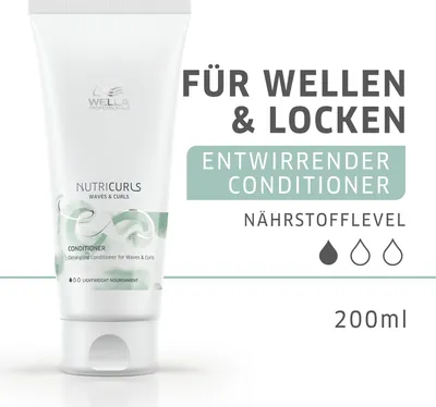 Produktbild von Wella Professionals Nutricurls Detangling Waves & Curls, Frauen, Professionelle Haarspülung, Lockiges Haar, Alle Farben, Glättend, 200 ml