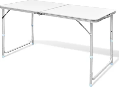 Image de Table pliable de camping Hauteur réglable Aluminium 120x60 cm