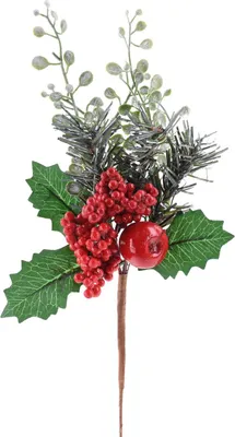 Produktbild von Zweig MagicHome Weihnachten, mit Apfel, rot, 26 cm