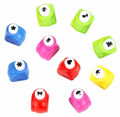 Motivlocher-Set, 10 Stück, 10 Muster, für Basteln und Scrapbooking
