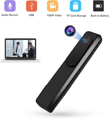 Produktbild von 1080P Videokamera Ansteckbarer Mini-Camcorder Video-Audio-Recorder USB-Taschenkamera Eingebauter Lithium-Akku One Key Fast Record fuer das Home Office