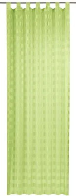 Produktbild von Elbersdrucke Karo-Voile  Schlaufenschal transparenter Vorhang 140 x 245 (BxH) cm grün