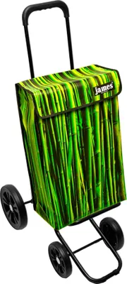 Produktbild von James Einkaufstrolley - BAMBUS - stabiler Einkaufswagen mit individuellem Design - einfarbig: grün in Ausführung: Quattro-4Raeder