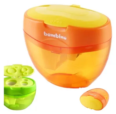 Produktbild von DREIFACHSPITZER MIT BEHÄLTER mit drei Löchern BAMBINO Spitzer