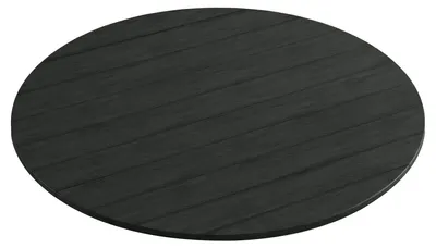 Produktbild von TEAK | Bistro Außen Tischplatte | Polyholz | Ø 70 x 1,5 cm | Schwarz | Rund | Gastro Restaurant Tischplatte