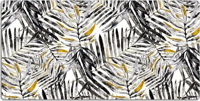 Produktbild von Schreibtischmatte Tischunterlage 90x45 cm Mauspad - Schwarze Blätter