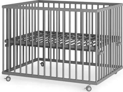 Produktbild von Laufgitter 75x100 cm mit Lattenrost - grau - Premium Kollektion