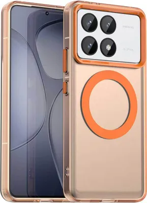 Obrázek produktu pro Magnetické pouzdro pro Xiaomi Redmi K70E, tenké matné průsvitné nárazuvzdorné pouzdro Pomerančový