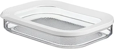Immagine prodotto di Contenitore per salumi - Organizzatore per frigorifero - Contenitore per alimenti - Coperchio a tenuta di odori - 550 ml - Bianco