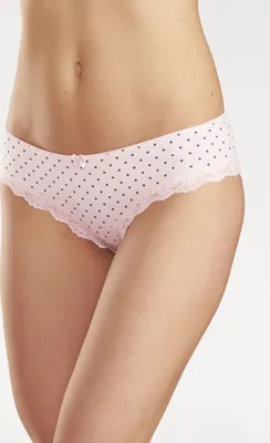 Produktbild von LASCANA Slip rosé-gepunktet, gestreift, uni Größe 32/34