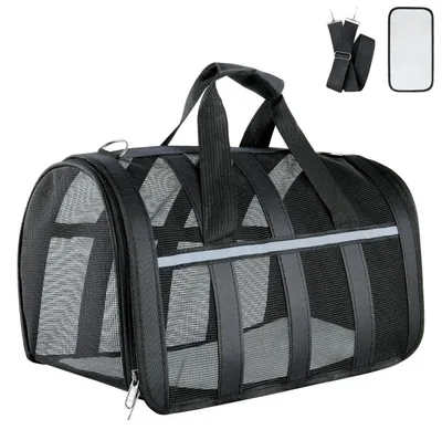 Produktbild von Transportbox Katze & Kleinhunde bis 5kg, 41 x 27 x 25 cm, Schwarz