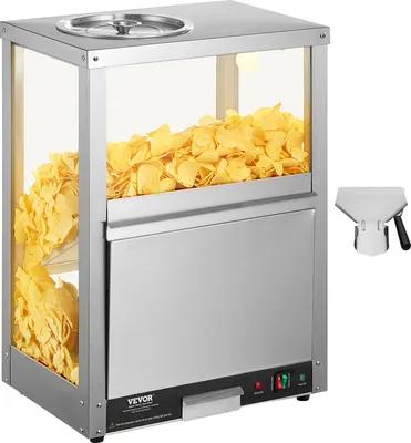Produktbild von VEVOR Kommerzieller Nacho-Chip-Wärmer, 80 l Chip-Wärmer-Maschine mit Heizsockel und Wärmelicht, Nacho-Maschine mit Ablenkbrett, Edelstahl, für Nacho-Chips, Popcorn, Kartoffelchips, Erdnüsse