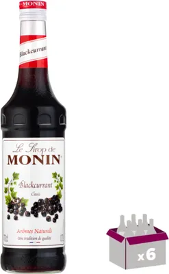 Produktbild von Lot de 6 Sirop Monin - Cassis - 1L