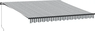Obrázek produktu pro vidaXL Ruční markýza s LED diodami antracitová a bílá 400x350 cm