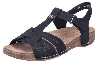 Produktbild von Rieker Damen Sandalen Schwarz Synthetik Größe: 41