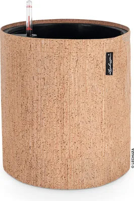 Produktbild von LECHUZA-Pflanzgefäß Trendcover 32 Cork Light Natural | Pflanzgefäß mit Bewässerungssystem, Wasserstandsanzeiger und Pflanzeinsatz | Kork-Oberfläche | Ø 32 x 33 cm | 14190