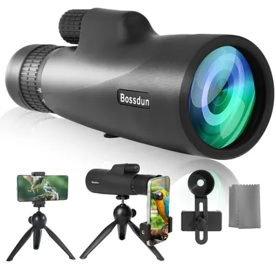 Produktbild von Monokular Fernglas Teleskop - 30 x 50 HD - Zoom 10x-30x - Mit Stativ und Handyadapter