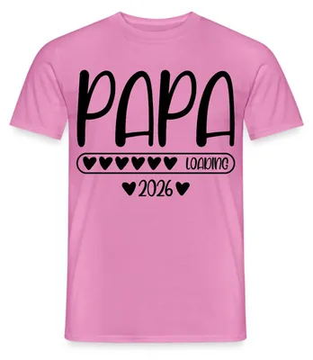Produktbild von Spreadshirt Papa 2026 loading Männer T-Shirt, XXL, Pink