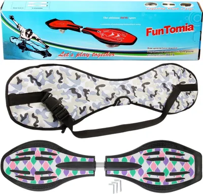 Produktbild von FunTomia® mit LED-Rollen - 2843 - Design lila türkis - Waveboard ORIGINAL