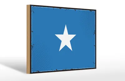 Produktbild von Holzschild Flagge Somalias 30x20cm Retro Flag of Somalia