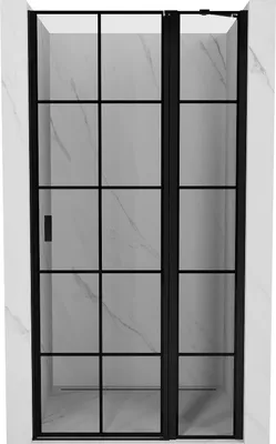 Obrázok produktu pre Mexen Mist sprchové dvere pravé 115 cm, čierna mriežka, čierne - 8A4-115-000-70-77-P
