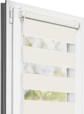 Obrázok produktu pre Estika dvojitá roleta Klemmfix – 35 cm cm x 150 cm cm – Mliečna – Duo roleta bez vŕtania