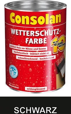 Produktbild von Consolan Wetterschutz Farbe schwarz 2,5 L